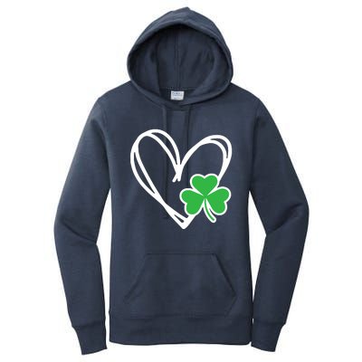 St Patricks Day Shirts Heart Shamrock Irish Women's Pullover Hoodie