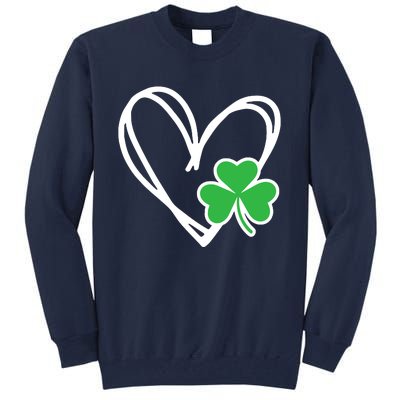 St Patricks Day Shirts Heart Shamrock Irish Tall Sweatshirt