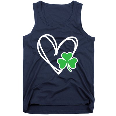 St Patricks Day Shirts Heart Shamrock Irish Tank Top