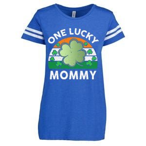 St Patricks Day Outfit Women One Lucky Mommy Mama Mom Enza Ladies Jersey Football T-Shirt