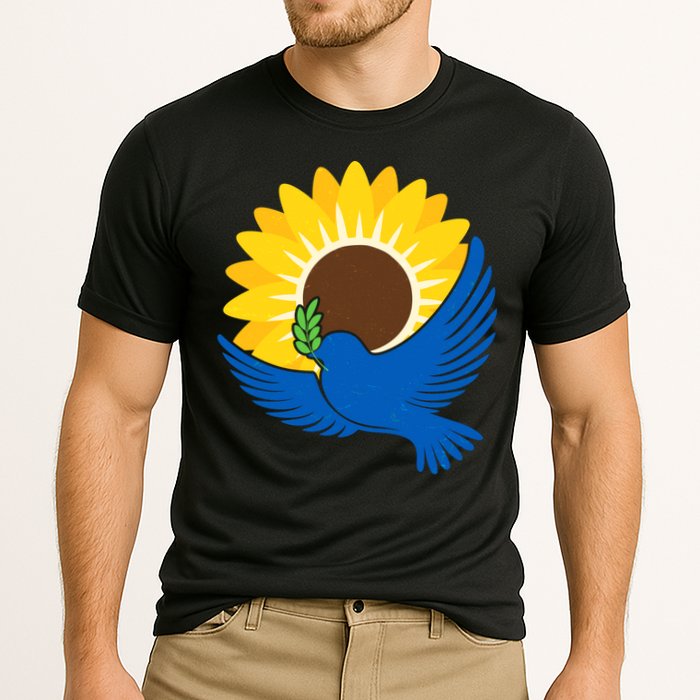 Sunflower Peace Dove Stand With Ukraine End The War Cooling Performance Crew T-Shirt