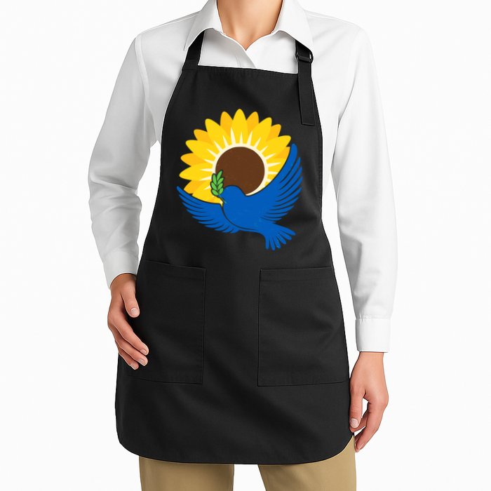 Sunflower Peace Dove Stand With Ukraine End The War Apron