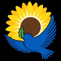 Sunflower Peace Dove Stand With Ukraine End The War Apron