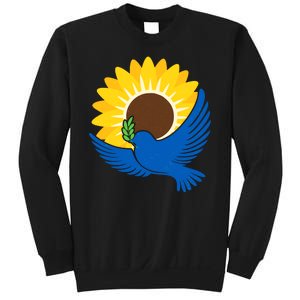 Sunflower Peace Dove Stand With Ukraine End The War Sweatshirt