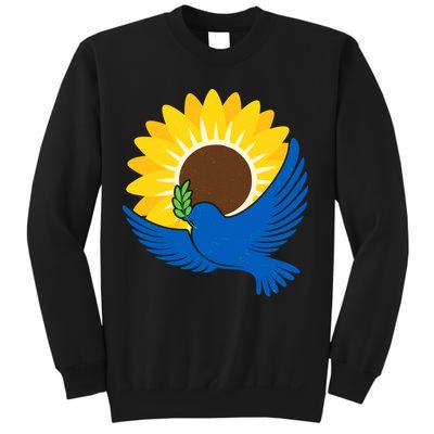 Sunflower Peace Dove Stand With Ukraine End The War Sweatshirt