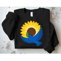 Sunflower Peace Dove Stand With Ukraine End The War Sweatshirt