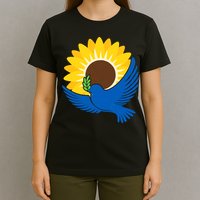 Sunflower Peace Dove Stand With Ukraine End The War T-Shirt