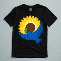 Sunflower Peace Dove Stand With Ukraine End The War T-Shirt