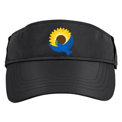 Sunflower Peace Dove Stand With Ukraine End The War Adult Drive Performance Visor