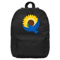 Sunflower Peace Dove Stand With Ukraine End The War 16 in Basic Backpack