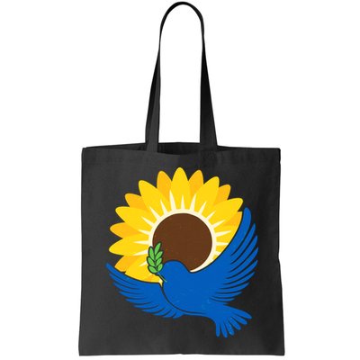 Sunflower Peace Dove Stand With Ukraine End The War Bag