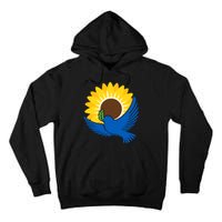 Sunflower Peace Dove Stand With Ukraine End The War Tall Hoodie