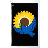 Sunflower Peace Dove Stand With Ukraine End The War Golf Towel