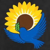 Sunflower Peace Dove Stand With Ukraine End The War Golf Towel
