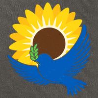 Sunflower Peace Dove Stand With Ukraine End The War Cotton Canvas Backpack
