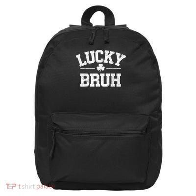 St Patricks Day Lucky Bruh teens Shamrock 16 in Basic Backpack