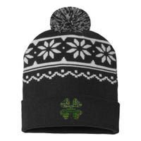 Saint Patrick's Day March 17 Pot Of Gold, Party Shenanigans USA-Made Snowflake Beanie