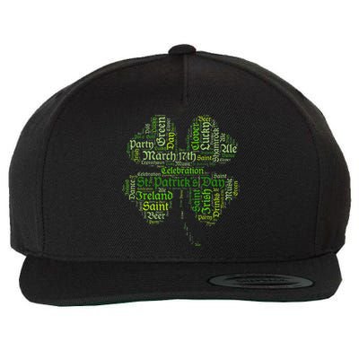 Saint Patrick's Day March 17 Pot Of Gold, Party Shenanigans Wool Snapback Cap