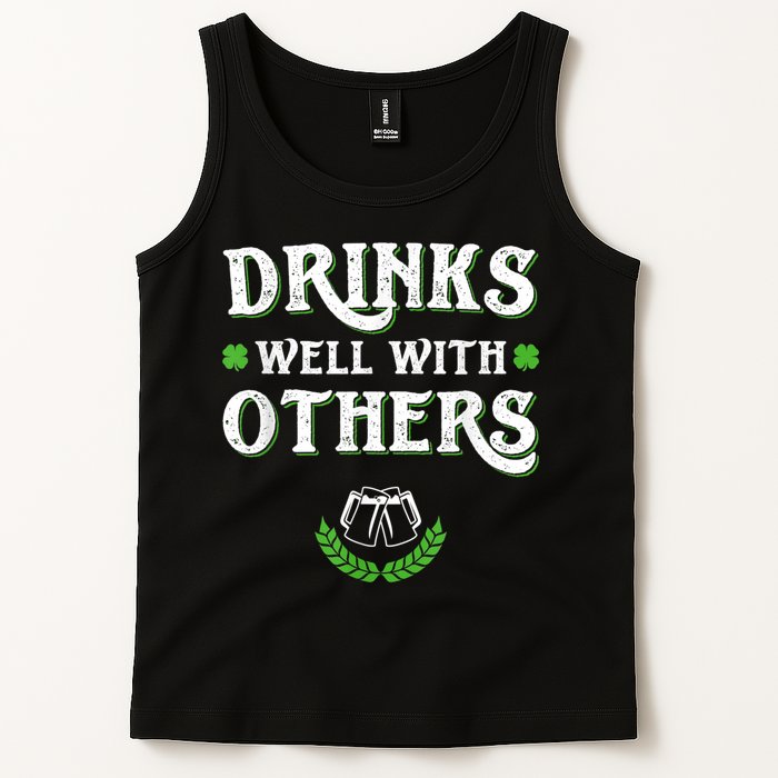 Drinks Well With Others St Patricks Day, Funny St Patricks Day, St Patricks Day Drinking Team Tank Top