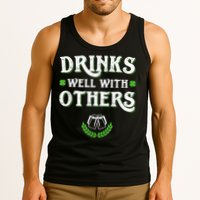 Drinks Well With Others St Patricks Day, Funny St Patricks Day, St Patricks Day Drinking Team Tank Top