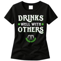 Drinks Well With Others St Patricks Day, Funny St Patricks Day, St Patricks Day Drinking Team Womens T-Shirt
