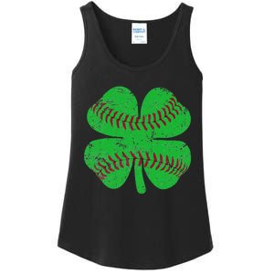 St Patricks Day Shamrock Baseball Saint Paddy's Ladies Essential Tank