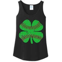 St Patricks Day Shamrock Baseball Saint Paddy's Ladies Essential Tank