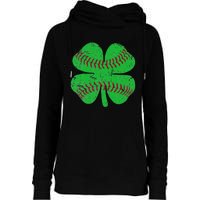 St Patricks Day Shamrock Baseball Saint Paddy's Womens Funnel Neck Pullover Hood