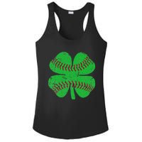 St Patricks Day Shamrock Baseball Saint Paddy's Ladies PosiCharge Competitor Racerback Tank