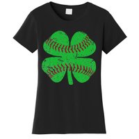 St Patricks Day Shamrock Baseball Saint Paddy's Women's T-Shirt