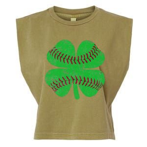 St Patricks Day Shamrock Baseball Saint Paddy's Garment-Dyed Women's Muscle Tee