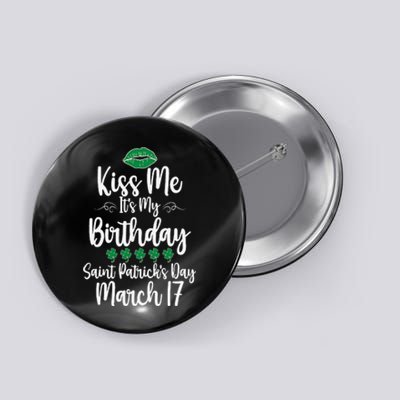 Saint Patrick's Day March Born Irish Birthday Button