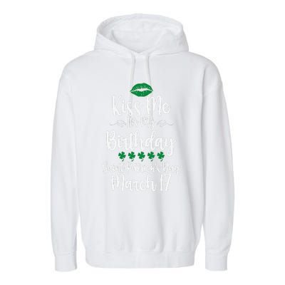 Saint Patrick's Day March Born Irish Birthday Garment-Dyed Fleece Hoodie