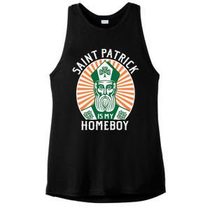 St. Patrick's Day Saint Patrick Is My Homeboy Ladies PosiCharge Tri-Blend Wicking Tank