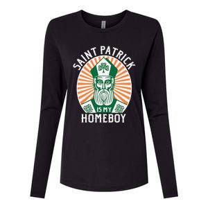 St. Patrick's Day Saint Patrick Is My Homeboy Womens Cotton Relaxed Long Sleeve T-Shirt