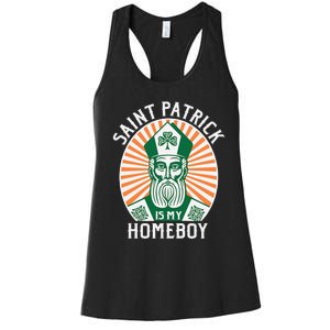 St. Patrick's Day Saint Patrick Is My Homeboy Women's Racerback Tank