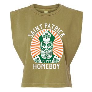 St. Patrick's Day Saint Patrick Is My Homeboy Garment-Dyed Women's Muscle Tee