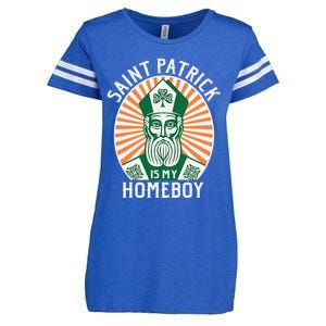 St. Patrick's Day Saint Patrick Is My Homeboy Enza Ladies Jersey Football T-Shirt