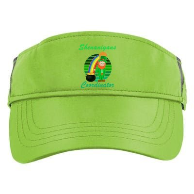 St Patricks Day Leprechaun Shenanigans Coordinator Rainbow Gift Adult Drive Performance Visor