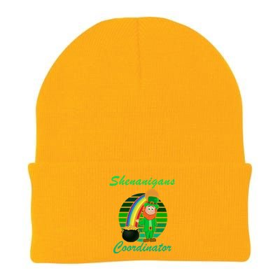 St Patricks Day Leprechaun Shenanigans Coordinator Rainbow Gift Knit Cap Winter Beanie