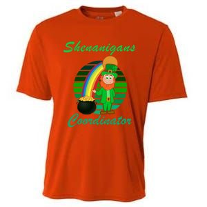 St Patricks Day Leprechaun Shenanigans Coordinator Rainbow Gift Cooling Performance Crew T-Shirt