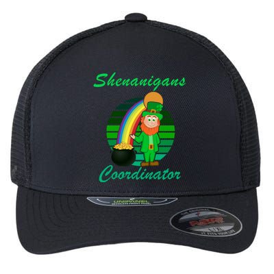 St Patricks Day Leprechaun Shenanigans Coordinator Rainbow Gift Flexfit Unipanel Trucker Cap