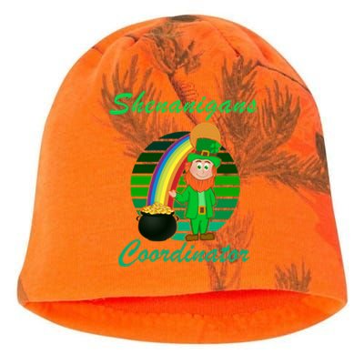 St Patricks Day Leprechaun Shenanigans Coordinator Rainbow Gift Kati - Camo Knit Beanie