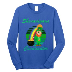 St Patricks Day Leprechaun Shenanigans Coordinator Rainbow Gift Long Sleeve Shirt