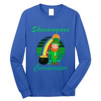 St Patricks Day Leprechaun Shenanigans Coordinator Rainbow Gift Long Sleeve Shirt