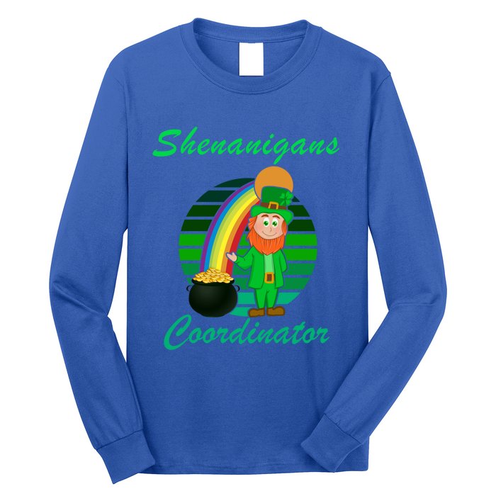 St Patricks Day Leprechaun Shenanigans Coordinator Rainbow Gift Long Sleeve Shirt