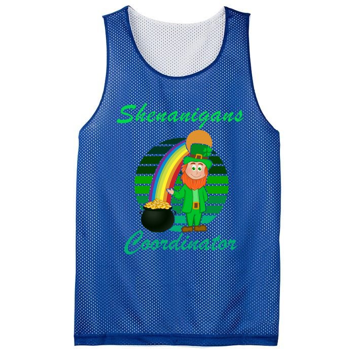 St Patricks Day Leprechaun Shenanigans Coordinator Rainbow Gift Mesh Reversible Basketball Jersey Tank