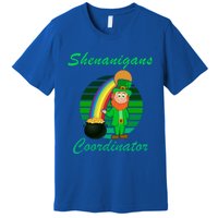 St Patricks Day Leprechaun Shenanigans Coordinator Rainbow Gift Premium T-Shirt