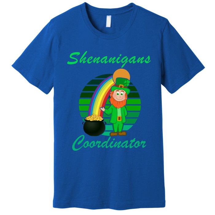 St Patricks Day Leprechaun Shenanigans Coordinator Rainbow Gift Premium T-Shirt