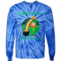 St Patricks Day Leprechaun Shenanigans Coordinator Rainbow Gift Tie-Dye Long Sleeve Shirt